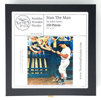 Stan The Man - 250 Piece Baseball Wooden Jigsaw Puzzle - Nautilus Puzzles - Wooden Jigsaw Puzzles For Adults