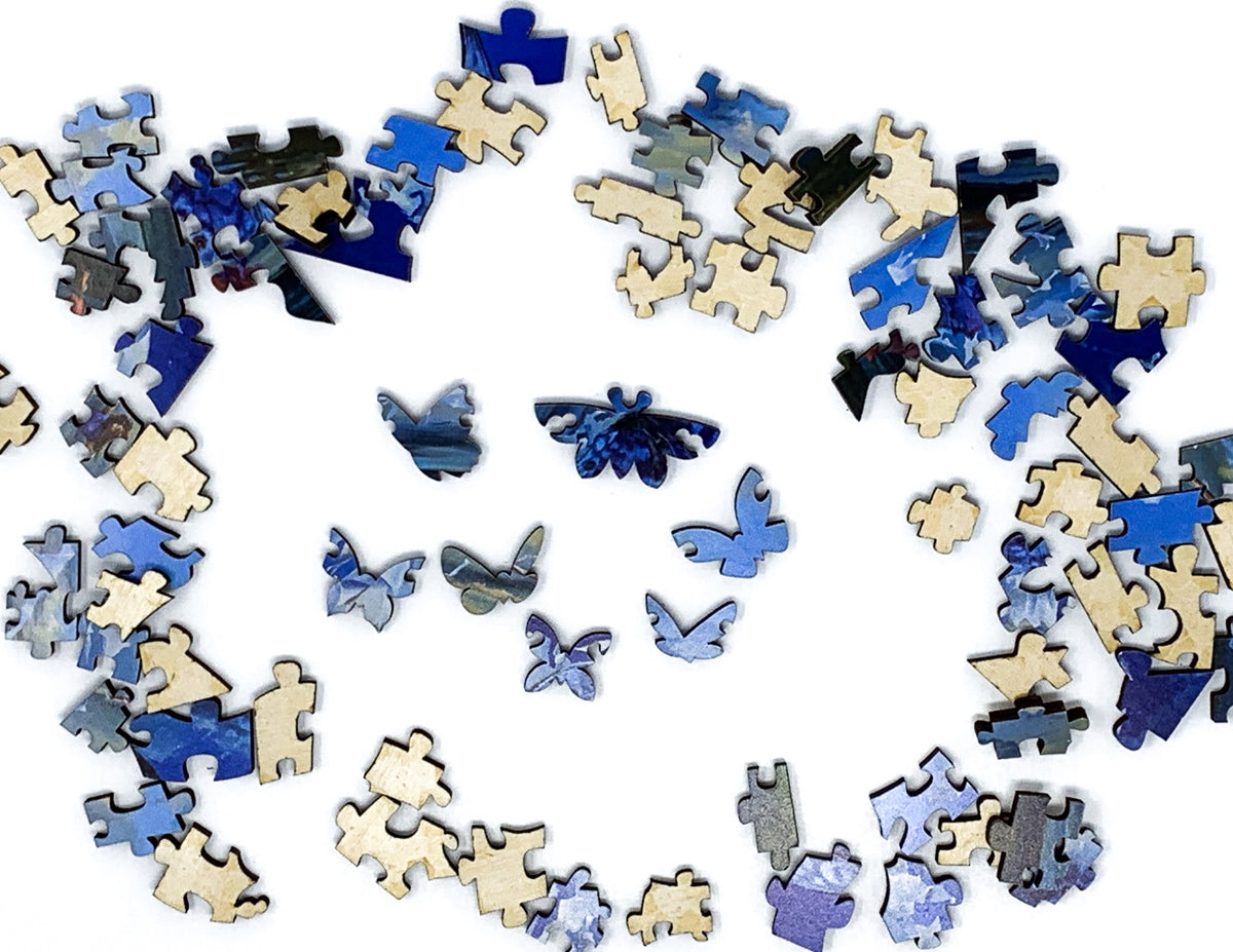 The Butterfly Effect by Anastasiya Markovich (77 Pieces) Mini Wooden Jigsaw Puzzle - Nautilus Puzzles - Wooden Jigsaw Puzzles For Adults