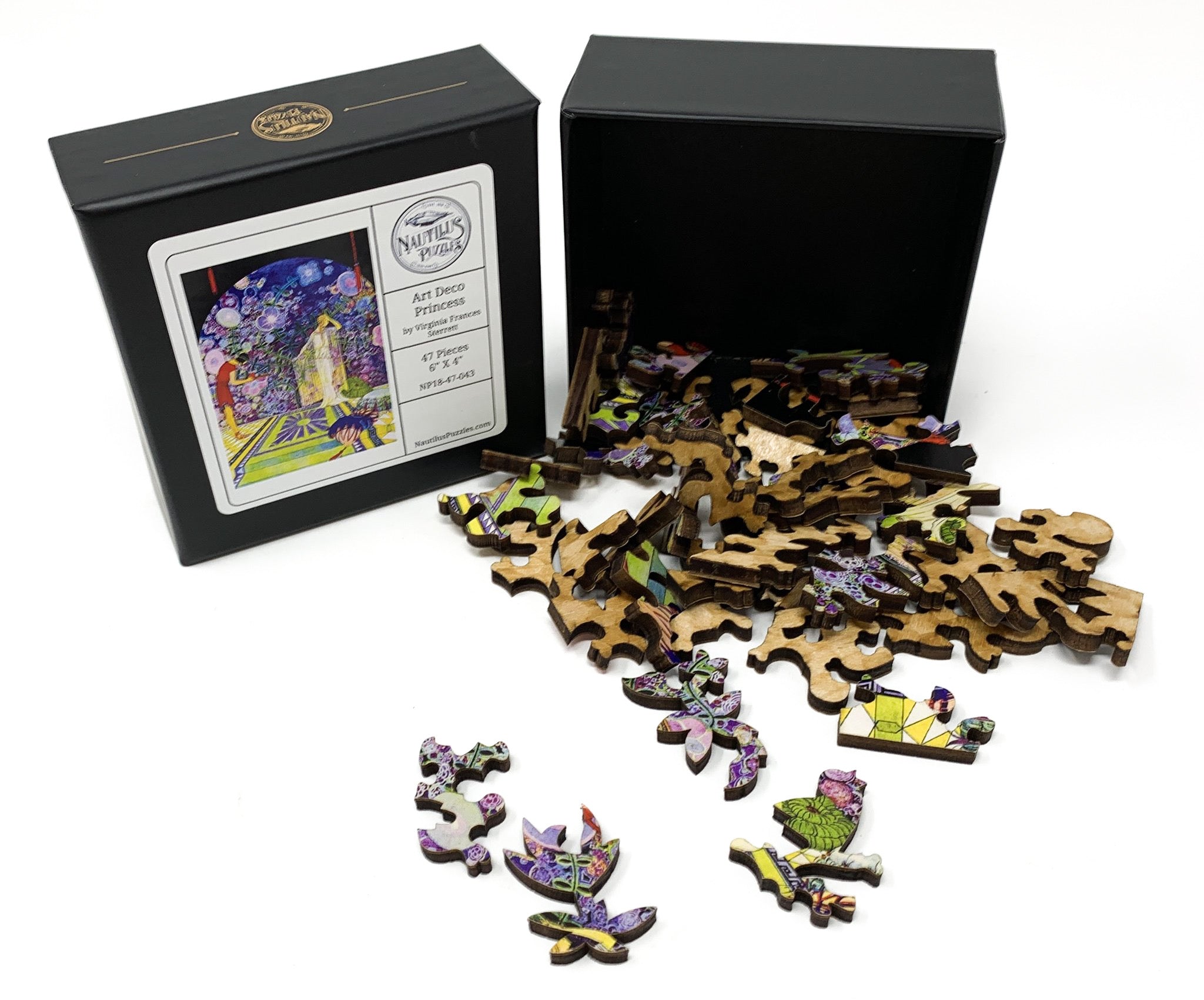 Art Deco Princess (From Tanglewood Tales) (47 Piece Wooden Jigsaw Puzzle) - Nautilus Puzzles - Wooden Jigsaw Puzzles For Adults