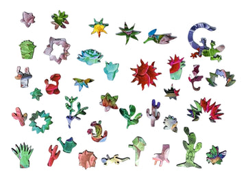 Succulent Love (201 Piece Wooden Jigsaw Puzzle - Nautilus Puzzles - Wooden Jigsaw Puzzles For Adults