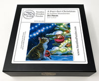 A Purr-fect Christmas - 261 Piece Wooden Jigsaw Puzzle - Nautilus Puzzles - Wooden Jigsaw Puzzles For Adults