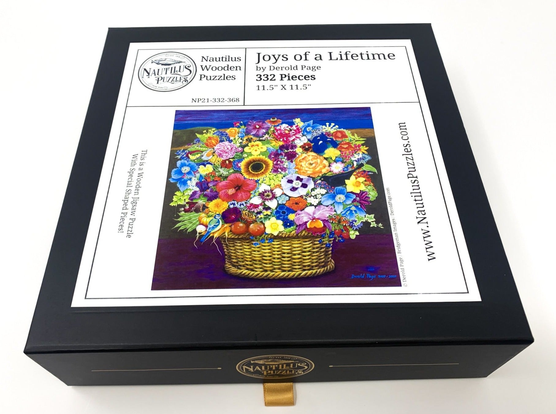 Joys of a Lifetime (332 Piece Flower Wooden Jigsaw Puzzle) - Nautilus Puzzles - Wooden Jigsaw Puzzles For Adults
