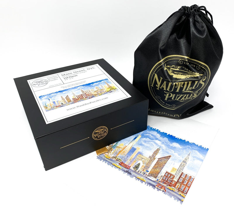 Main Street, New York (159 Piece Wooden Jigsaw Puzzle) - Nautilus Puzzles - Wooden Jigsaw Puzzles For Adults