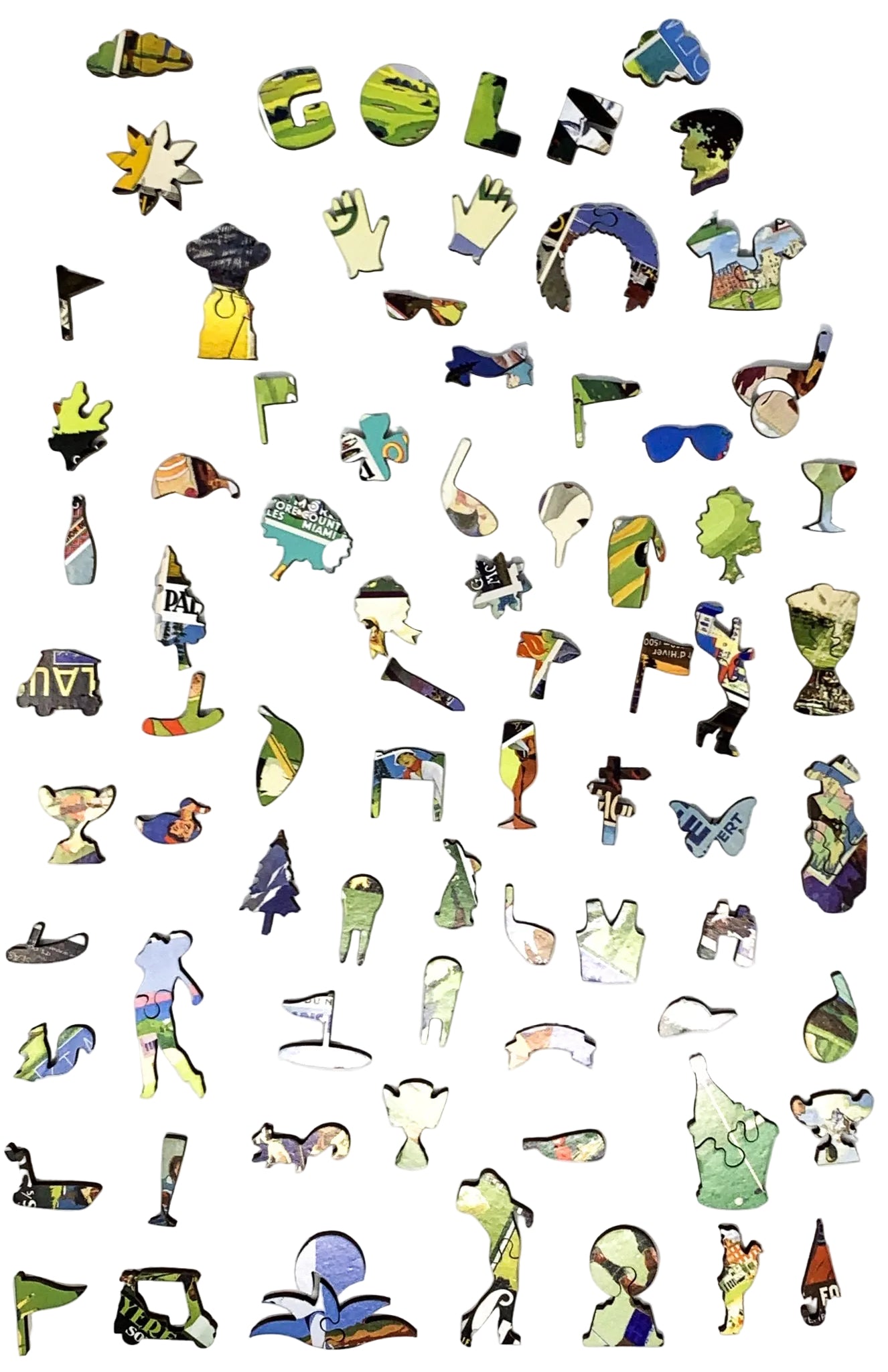 Vintage Golf Posters (501 Piece Wooden Jigsaw Puzzle) | Nautilus