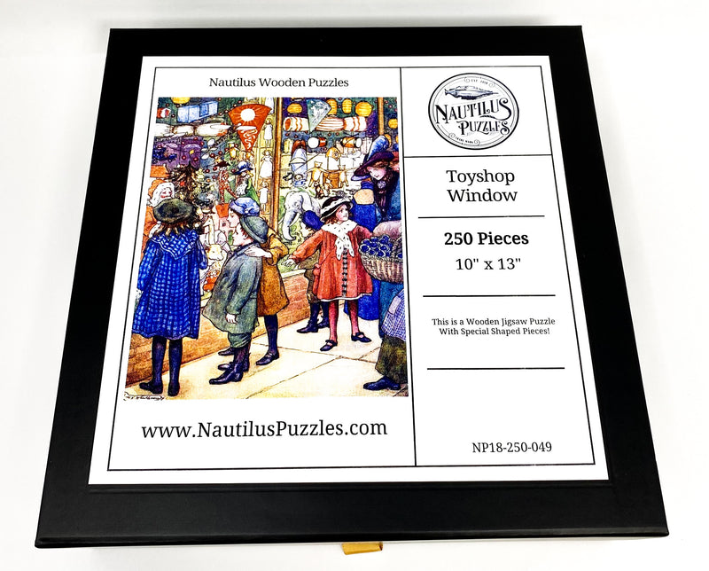 Toyshop Window (250 Pieces) Wooden Christmas Jigsaw Puzzle - Nautilus Puzzles - Wooden Jigsaw Puzzles For Adults