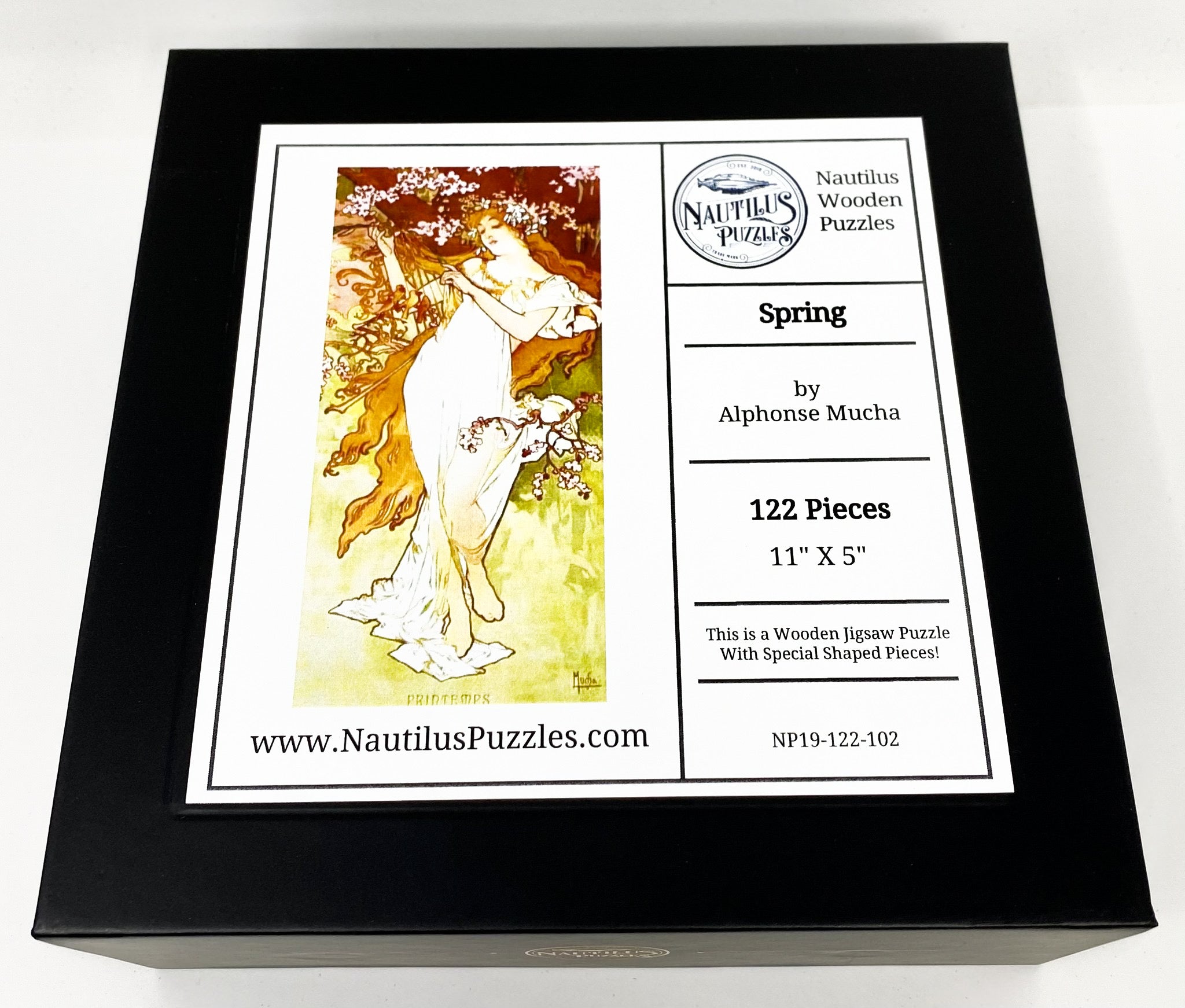 Spring by Alphonse Mucha (122 Piece Wooden Jigsaw Puzzle) - Nautilus Puzzles - Wooden Jigsaw Puzzles For Adults