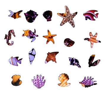 Ocean Treasures (145 Piece Ocean Wooden Jigsaw Puzzle) - Nautilus Puzzles - Wooden Jigsaw Puzzles For Adults