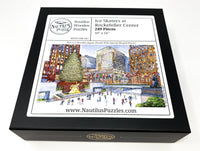 Ice Skaters at Rockefeller Center (249 Piece Wooden Christmas Puzzle) - Nautilus Puzzles - Wooden Jigsaw Puzzles For Adults