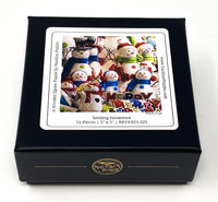 Smiling Snowmen (51 Piece Mini Christmas Wooden Jigsaw Puzzle) - Nautilus Puzzles - Wooden Jigsaw Puzzles For Adults
