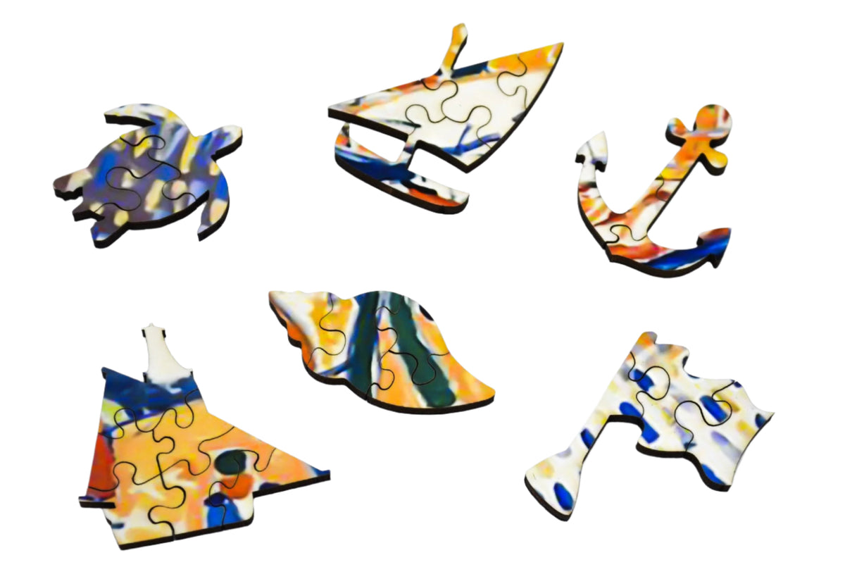 The Drying Sails (425 Pieces) by Andre Derain, Wooden Jigsaw Puzzle - Nautilus Puzzles - Wooden Jigsaw Puzzles For Adults