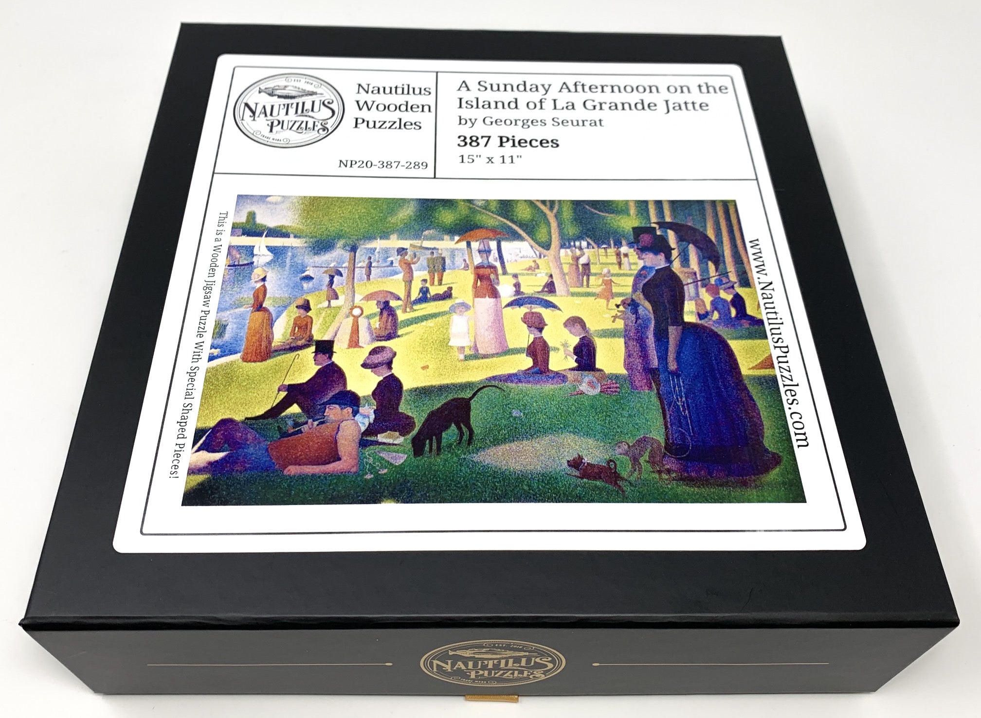 A Sunday Afternoon on the Island of La Grande Jatte (387 Pieces) Wooden Jigsaw Puzzle - Nautilus Puzzles - Wooden Jigsaw Puzzles For Adults