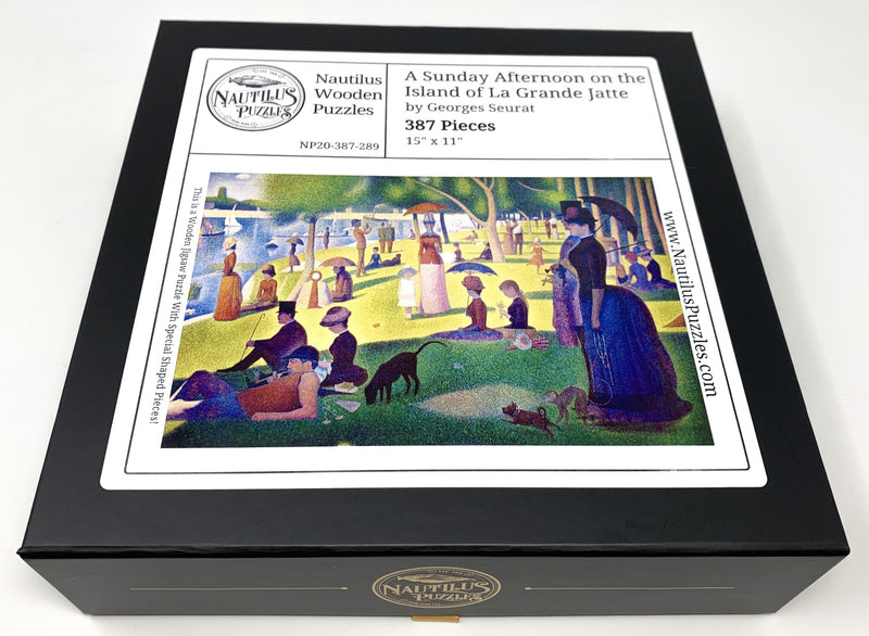 A Sunday Afternoon on the Island of La Grande Jatte (387 Pieces) Wooden Jigsaw Puzzle - Nautilus Puzzles - Wooden Jigsaw Puzzles For Adults