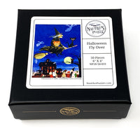 Halloween Fly Over (50 Pieces) Mini Halloween Wooden Jigsaw Puzzle - Nautilus Puzzles - Wooden Jigsaw Puzzles For Adults