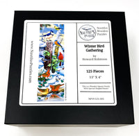 Winter Bird Gathering (125 Piece Wooden Jigsaw Puzzle) - Nautilus Puzzles - Wooden Jigsaw Puzzles For Adults