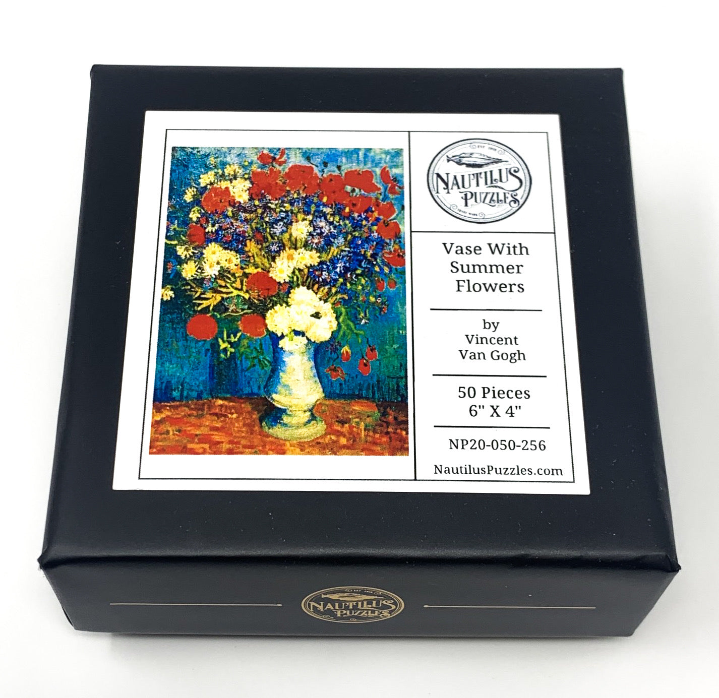 Vase With Summer Flowers (50 Piece Mini Wooden Jigsaw Puzzle) - Nautilus Puzzles - Wooden Jigsaw Puzzles For Adults