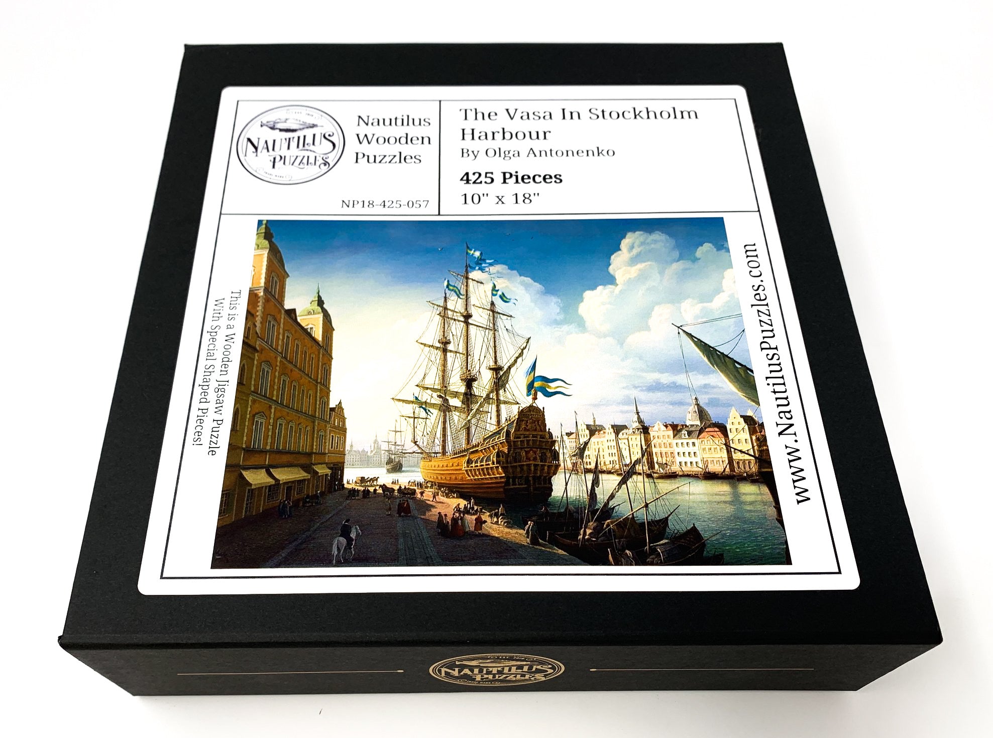 The Vasa in Stockholm Harbor by Olga Antonenko, Wooden Jigsaw