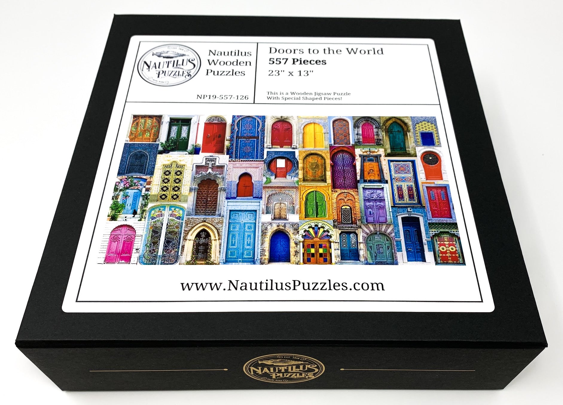 Doors to the World (557 Piece Wooden Jigsaw Puzzle) - Nautilus Puzzles - Wooden Jigsaw Puzzles For Adults