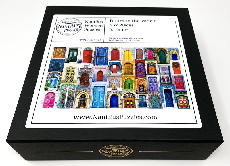 Doors to the World (557 Piece Wooden Jigsaw Puzzle) - Nautilus Puzzles - Wooden Jigsaw Puzzles For Adults