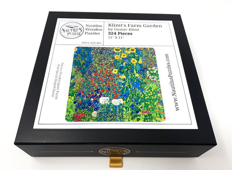 Klimt's Farm Garden (324 Piece Wooden Jigsaw Puzzle) - Nautilus Puzzles - Wooden Jigsaw Puzzles For Adults