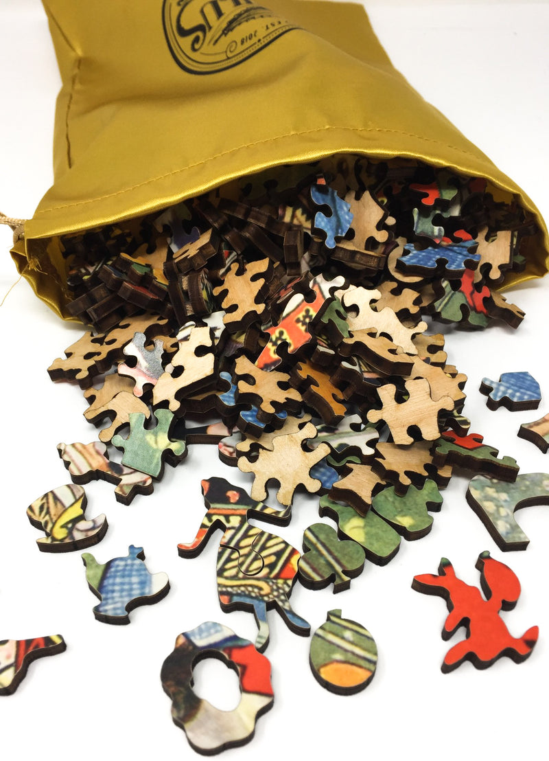 Alice in Wonderland "Off With Her Head!" (425 Piece Wooden Jigsaw Puzzle) - Nautilus Puzzles - Wooden Jigsaw Puzzles For Adults