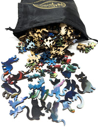 A Purr-fect Christmas - 261 Piece Wooden Jigsaw Puzzle - Nautilus Puzzles - Wooden Jigsaw Puzzles For Adults