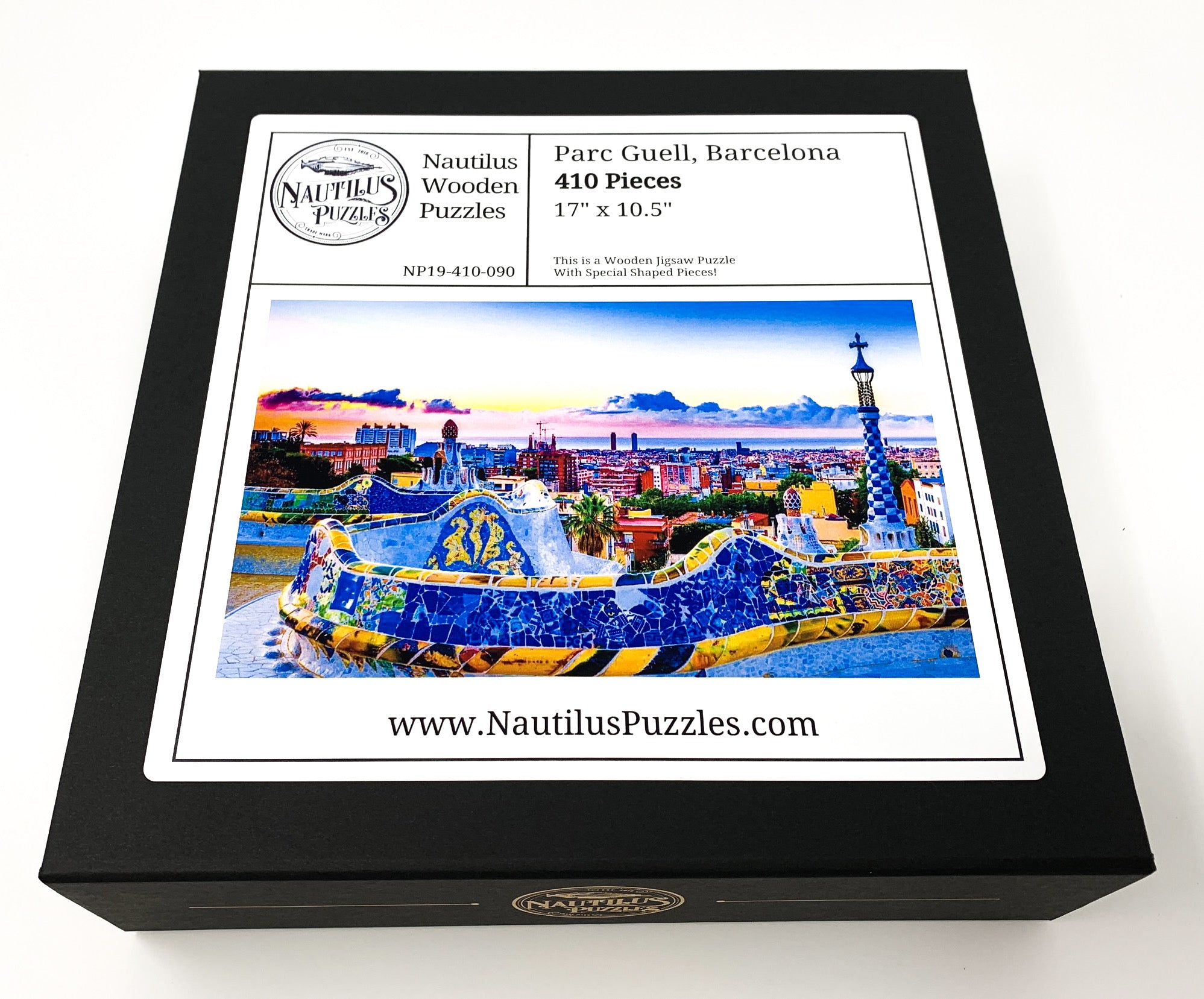 Parc Güell, Barcelona (410 Piece Wooden Jigsaw Puzzle) - Nautilus Puzzles - Wooden Jigsaw Puzzles For Adults