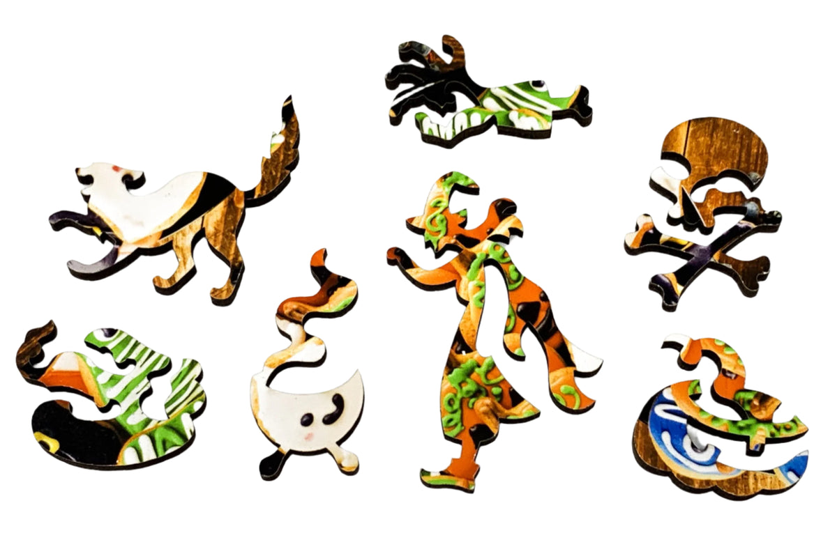 Halloween Cookies (47 Piece Mini Halloween Wooden Jigsaw Puzzle) - Nautilus Puzzles - Wooden Jigsaw Puzzles For Adults