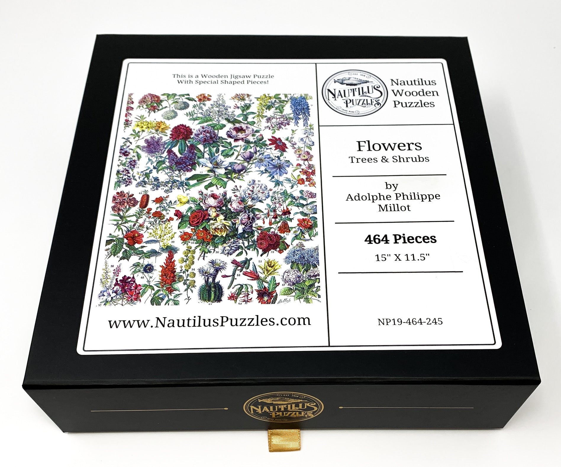 Flowers - Trees & Shrubs (464 Piece Wooden Jigsaw Puzzle) - Nautilus Puzzles - Wooden Jigsaw Puzzles For Adults