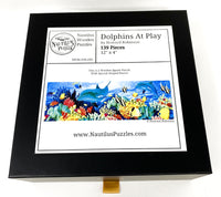 Dolphins At Play (139 Piece Wooden Jigsaw Puzzle) - Nautilus Puzzles - Wooden Jigsaw Puzzles For Adults