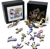 Flamingos At The Gate (50 Piece Mini Wooden Jigsaw Puzzle) - Nautilus Puzzles - Wooden Jigsaw Puzzles For Adults
