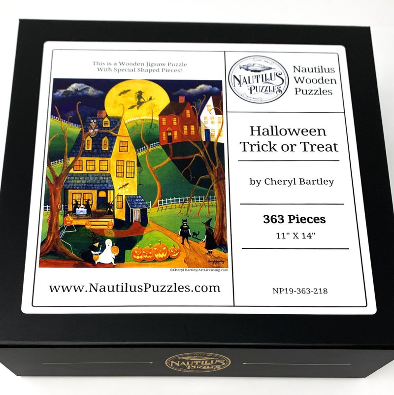Halloween Trick or Treat - 363 Piece Halloween Wooden Jigsaw Puzzle - Nautilus Puzzles - Wooden Jigsaw Puzzles For Adults