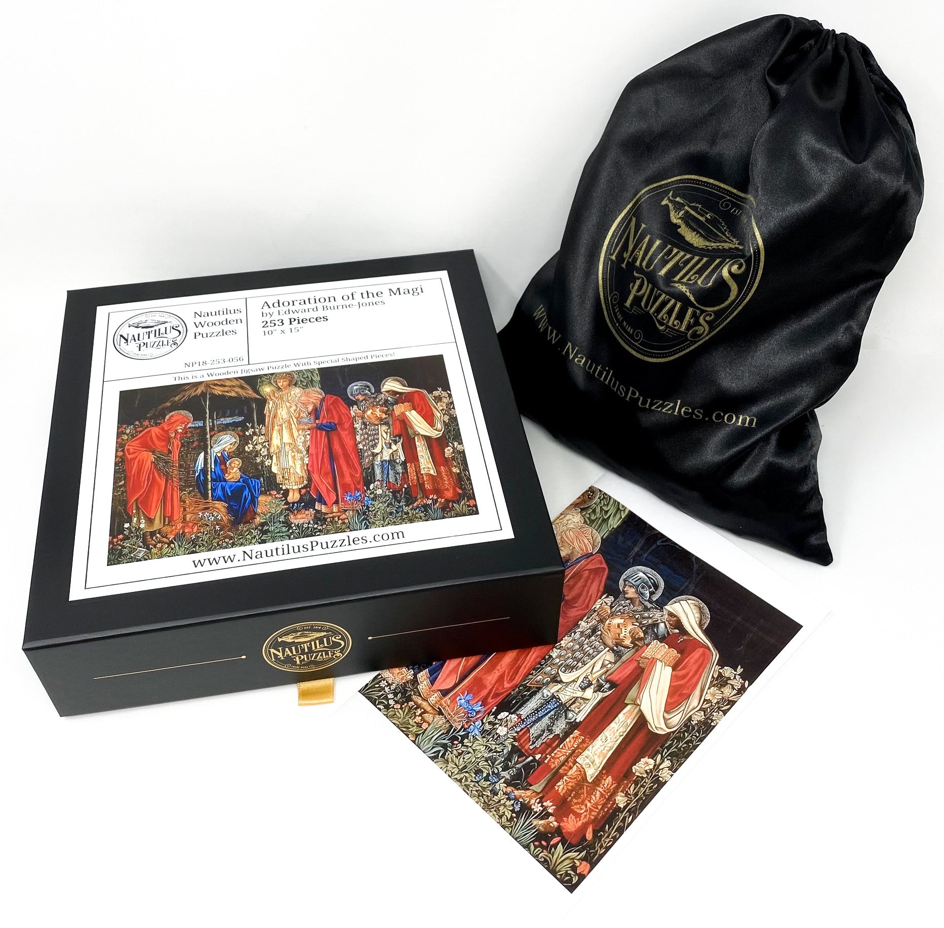 Adoration Of The Magi (253 Pieces) Wooden Christmas Jigsaw Puzzle - Nautilus Puzzles - Wooden Jigsaw Puzzles For Adults
