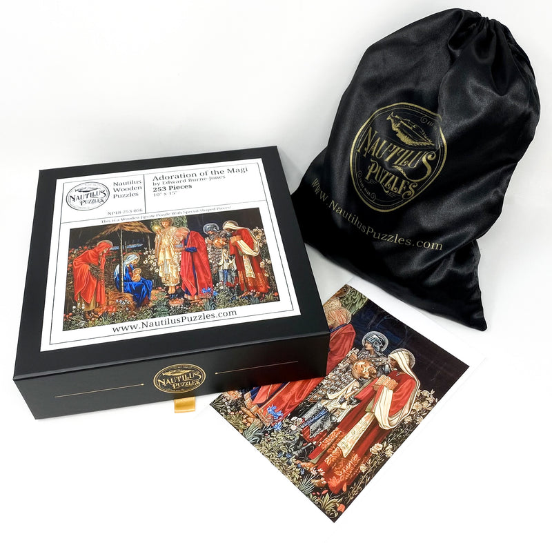 Adoration Of The Magi (253 Pieces) Wooden Christmas Jigsaw Puzzle - Nautilus Puzzles - Wooden Jigsaw Puzzles For Adults
