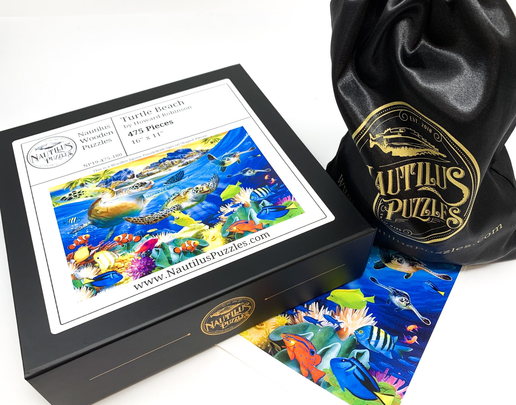 Turtle Beach (475 Piece Turtle Wooden Jigsaw Puzzle) | Nautilus