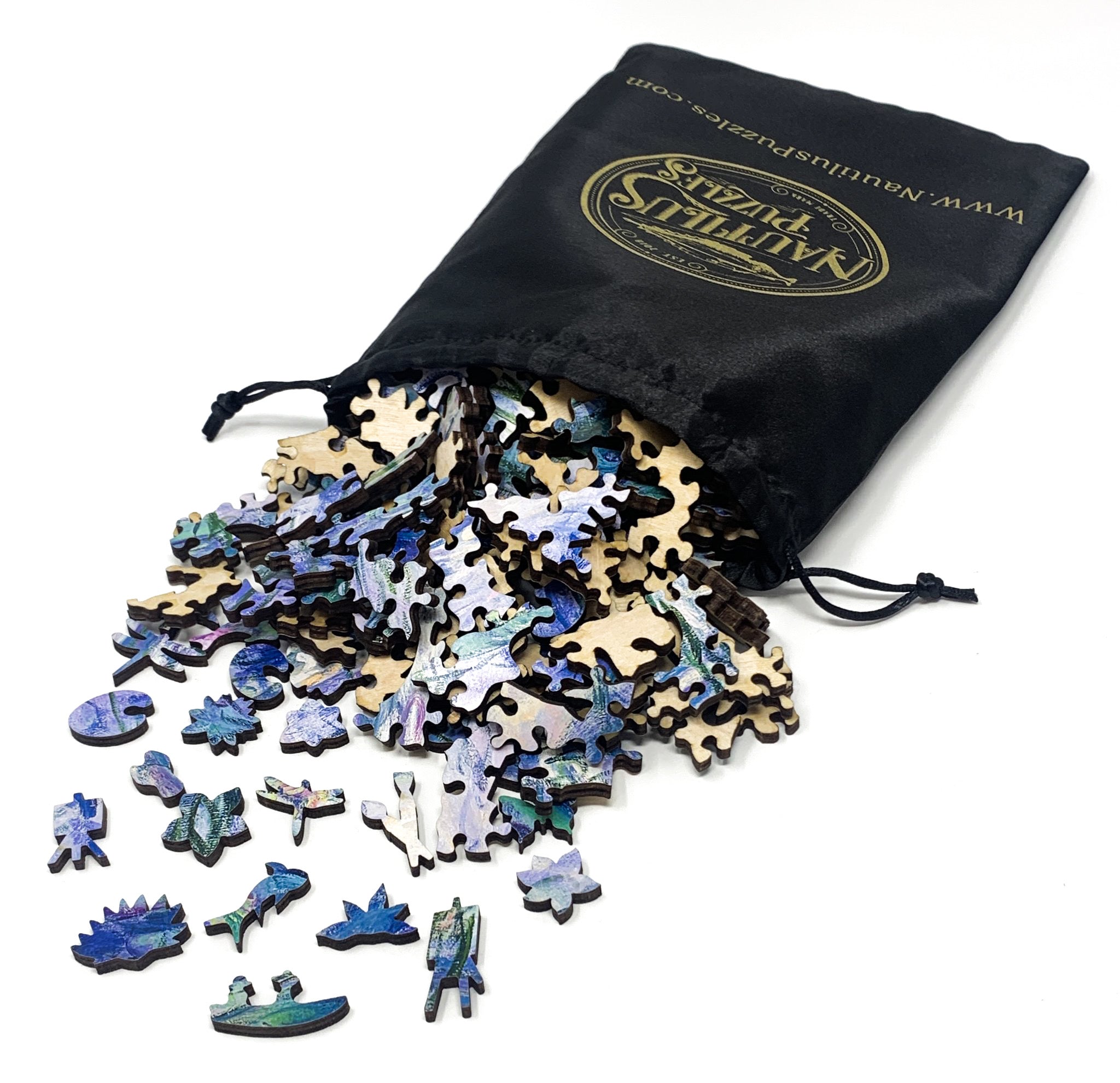Monet's Waterlilies (237 Piece Wooden Jigsaw Puzzle) - Nautilus Puzzles - Wooden Jigsaw Puzzles For Adults