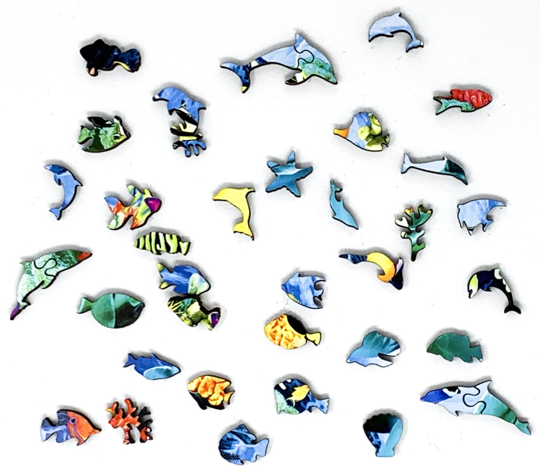 Dolphins At Play (139 Piece Wooden Jigsaw Puzzle) - Nautilus Puzzles - Wooden Jigsaw Puzzles For Adults