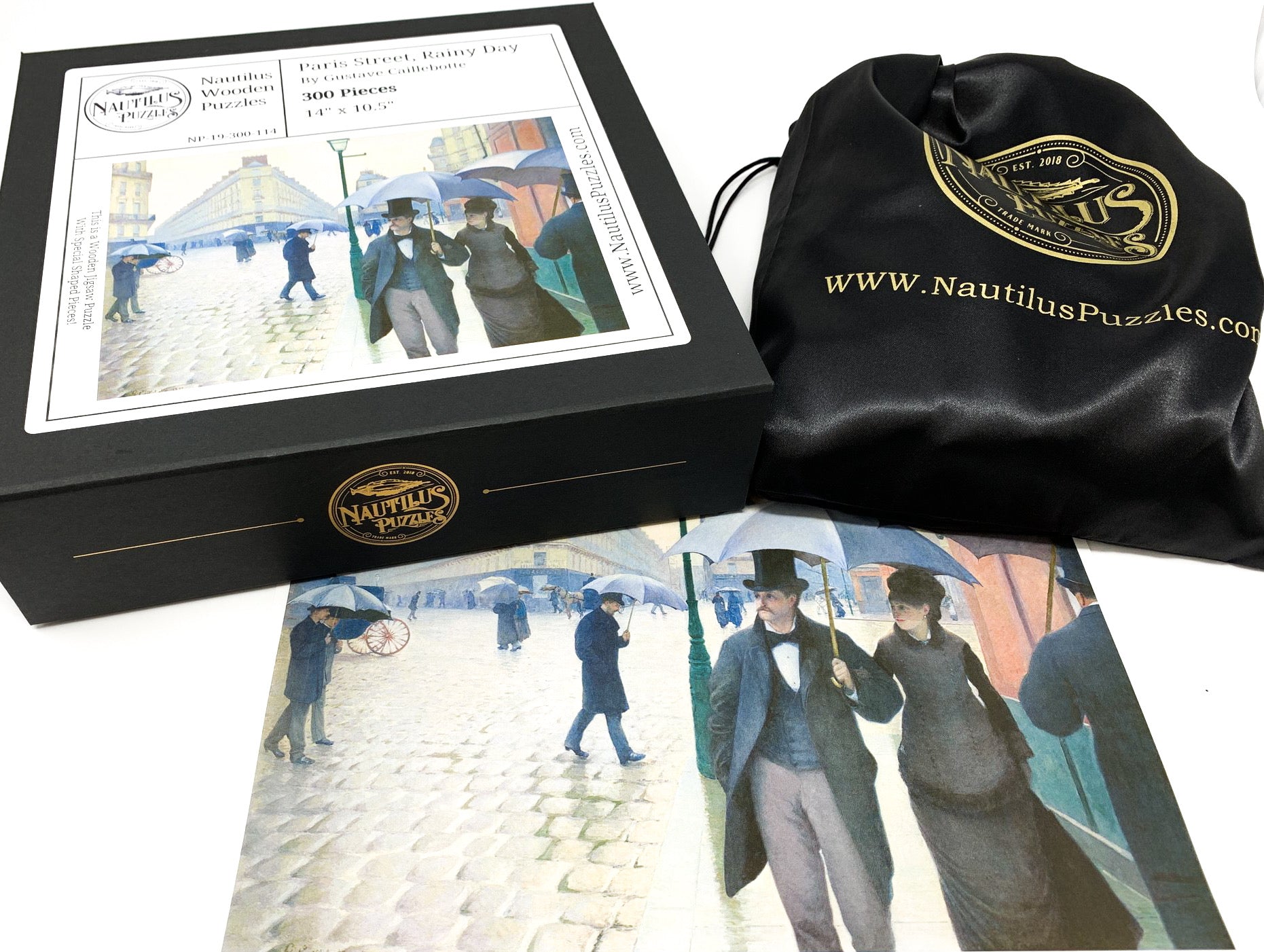 Paris Street, Rainy Day by Gustave Caillebotte - 300 Piece Wooden