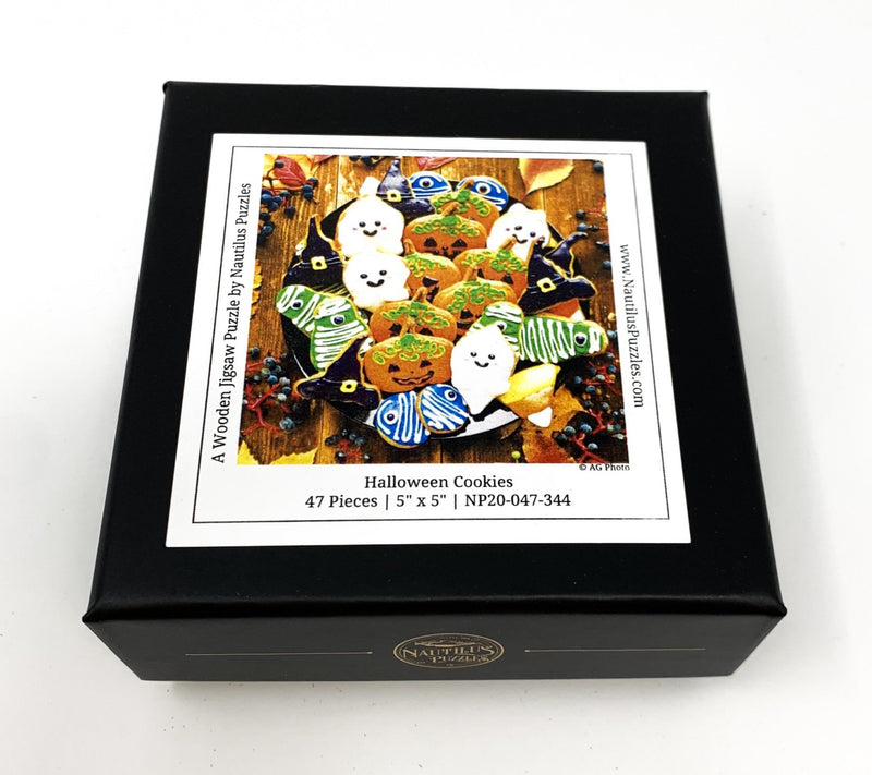 Halloween Cookies (47 Piece Mini Halloween Wooden Jigsaw Puzzle) - Nautilus Puzzles - Wooden Jigsaw Puzzles For Adults