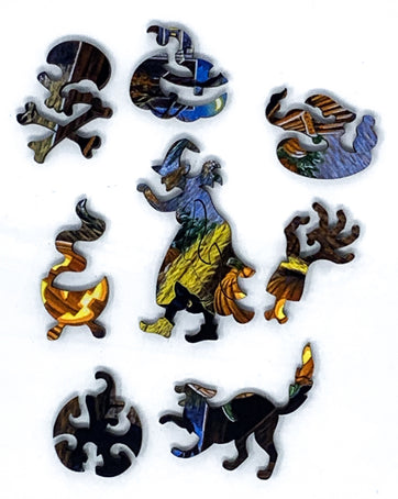 Cat O'Lantern (47 Piece Mini Halloween Jigsaw Puzzle) - Nautilus Puzzles - Wooden Jigsaw Puzzles For Adults