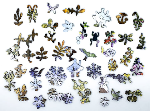 Puzzles en bois pour adultes Oiseaux des champs 50 pièces Mini puzzle en  bois Fabriqué aux États-Unis par Nautilus Puzzles -  France
