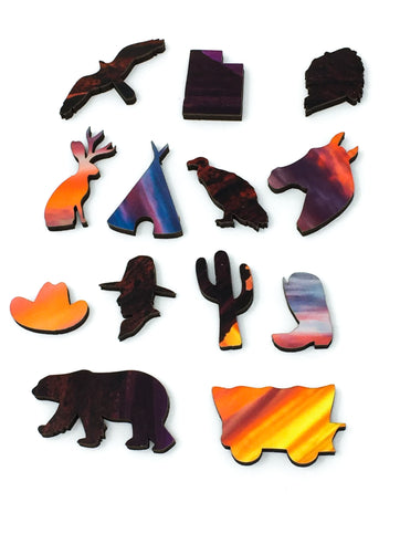 Monument Valley Sunset (181 Pieces) Wooden Jigsaw Puzzle - Nautilus Puzzles - Wooden Jigsaw Puzzles For Adults