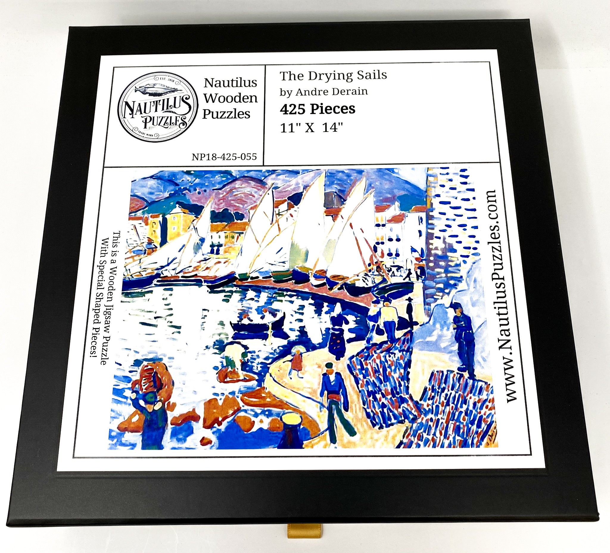 The Drying Sails (425 Pieces) by Andre Derain, Wooden Jigsaw Puzzle - Nautilus Puzzles - Wooden Jigsaw Puzzles For Adults
