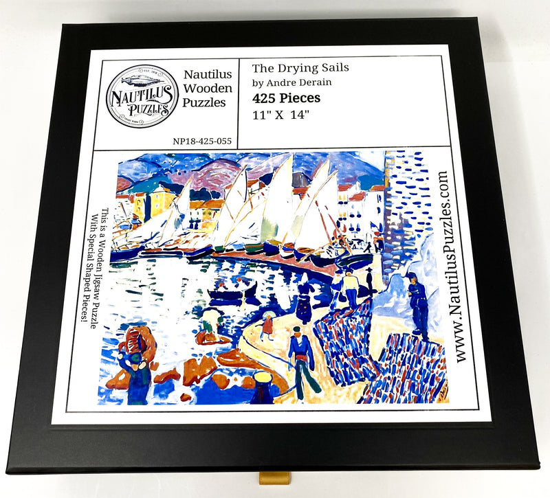 The Drying Sails (425 Pieces) by Andre Derain, Wooden Jigsaw Puzzle - Nautilus Puzzles - Wooden Jigsaw Puzzles For Adults