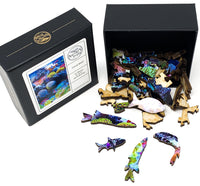 Coral Reef (51 Piece Mini Ocean Wooden Jigsaw Puzzle) - Nautilus Puzzles - Wooden Jigsaw Puzzles For Adults