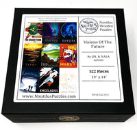 Visions of the Future by JPL and NASA (522 Piece Wooden Jigsaw Puzzle) - Nautilus Puzzles - Wooden Jigsaw Puzzles For Adults
