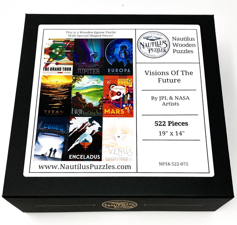Visions of the Future by JPL and NASA (522 Piece Wooden Jigsaw Puzzle) - Nautilus Puzzles - Wooden Jigsaw Puzzles For Adults