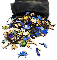 Turtle Beach (475 Piece Turtle Wooden Jigsaw Puzzle) - Nautilus Puzzles - Wooden Jigsaw Puzzles For Adults