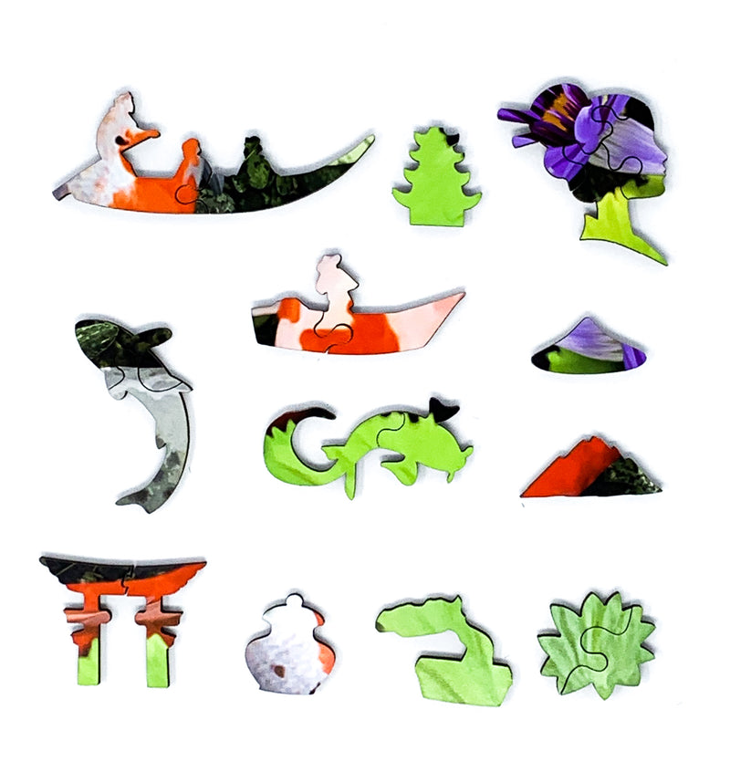 Koi Pond by Howard Robinson (400 Piece Wooden Jigsaw Puzzle) - Nautilus Puzzles - Wooden Jigsaw Puzzles For Adults