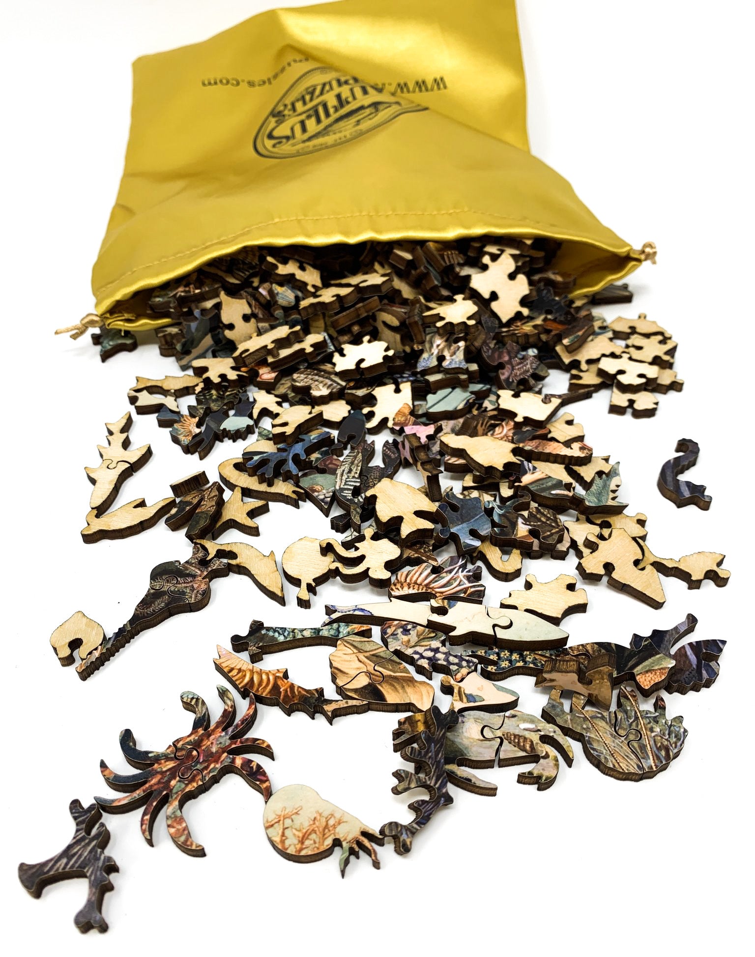 Ocean Life by James M. Sommerville (475 Piece Ocean Wooden Jigsaw Puzzle) - Nautilus Puzzles - Wooden Jigsaw Puzzles For Adults