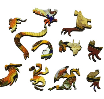 Peking Dragon (150 Piece Wooden Jigsaw Puzzle) - Nautilus Puzzles - Wooden Jigsaw Puzzles For Adults